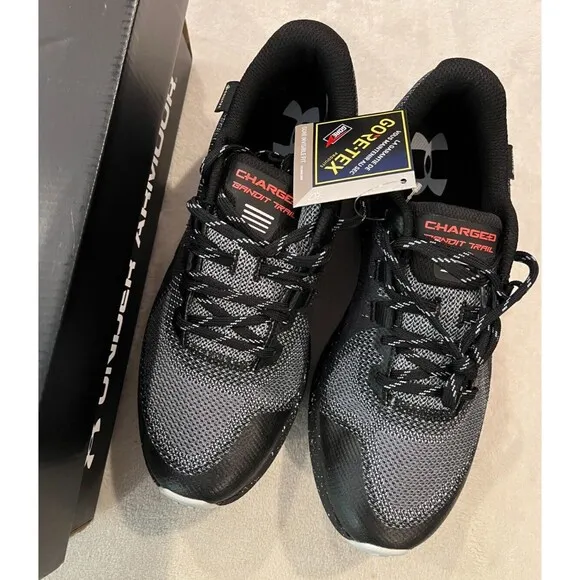 NEW Mens UNDER ARMOUR UA CHARGED BANDIT TRAIL GTX  Black Size 8 3022786-001