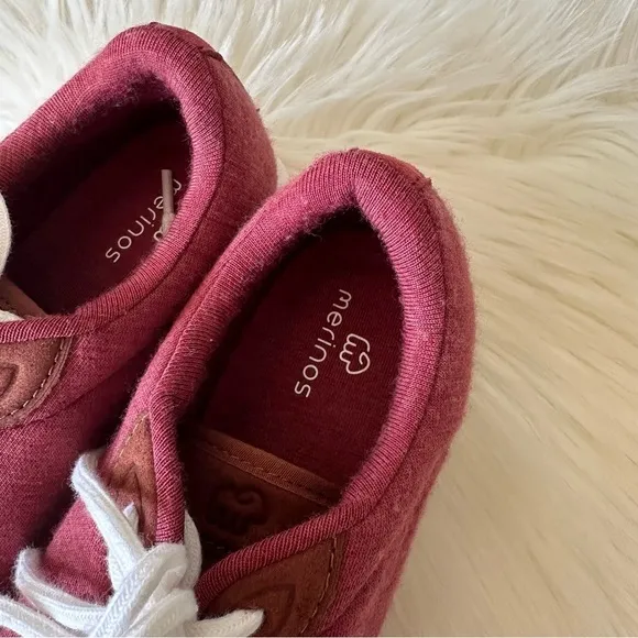 New Merinos Sneakers Shoes Burgundy Sz 8