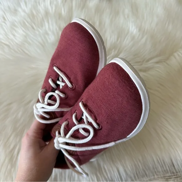 New Merinos Sneakers Shoes Burgundy Sz 8