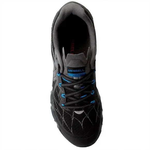 NEW MERRELL men's agility peak flex trail running shoes in black
