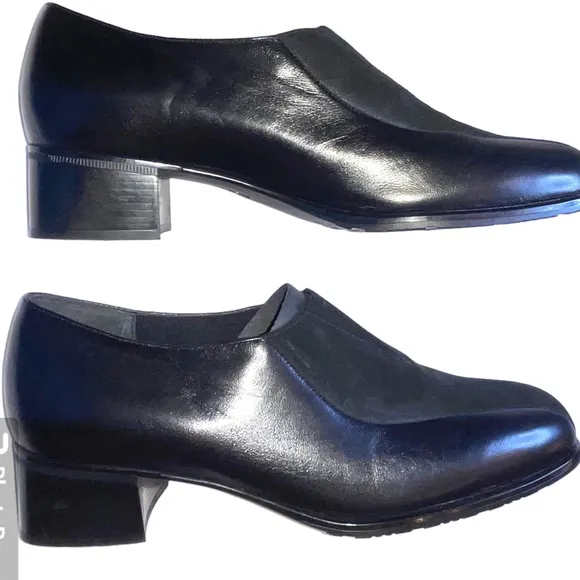 New Munro Solano Black Kid / Suede Upper Comfortable Dress Shoes Women’s Size 7W