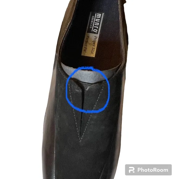 New Munro Solano Black Kid / Suede Upper Comfortable Dress Shoes Women’s Size 7W