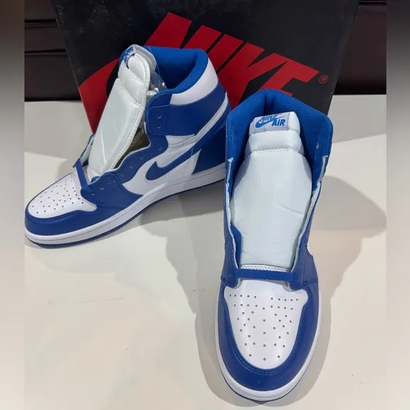 New Nike air Jordan 1 retro high white blue mens shoes size 11