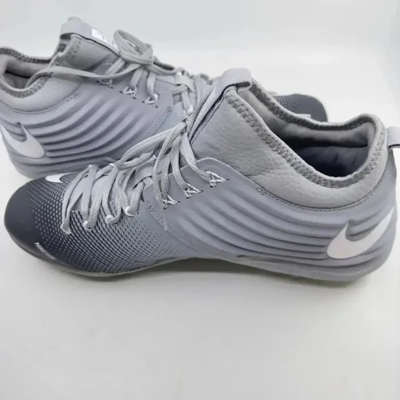 NEW Nike Lunar Vapor Trout Baseball Cleats Lace-Up Sneakers Shoes Gray Mens 13