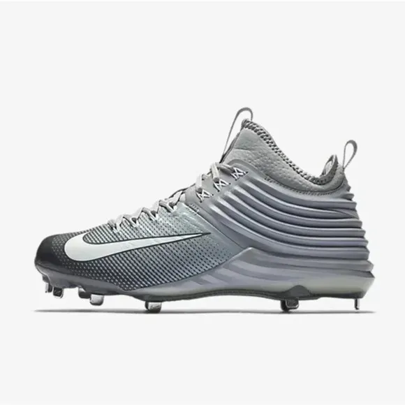 NEW Nike Lunar Vapor Trout Baseball Cleats Lace-Up Sneakers Shoes Gray Mens 13