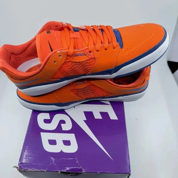 NEW Nike SB Ishod PRM Wair Skate Shoes Low Top Orange/Blue Size 9.5 DZ5648 800
