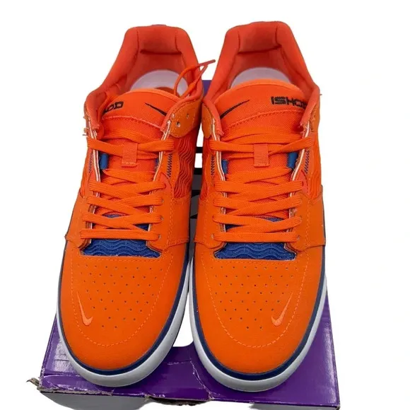 NEW Nike SB Ishod PRM Wair Skate Shoes Low Top Orange/Blue Size 9.5 DZ5648 800