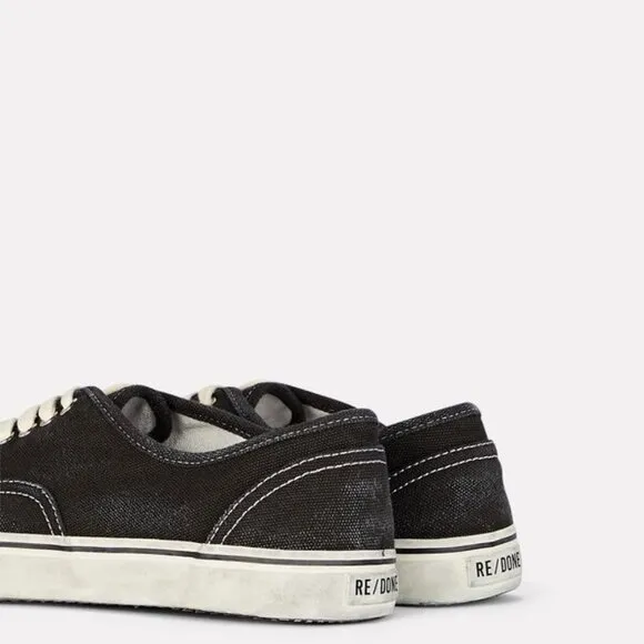 NEW RE/DONE 70s Low Top Skate Sneakers Faded Black for women  864tn