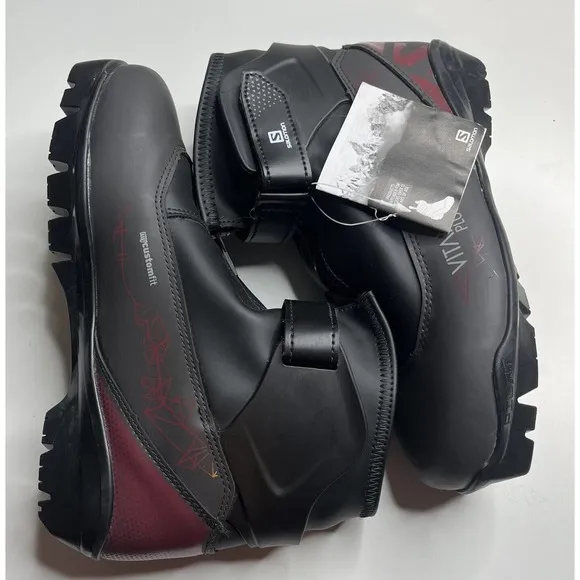NEW Salomon Vitane Plus Pilot Nordic Ski Boots Size 7 Women’s Black