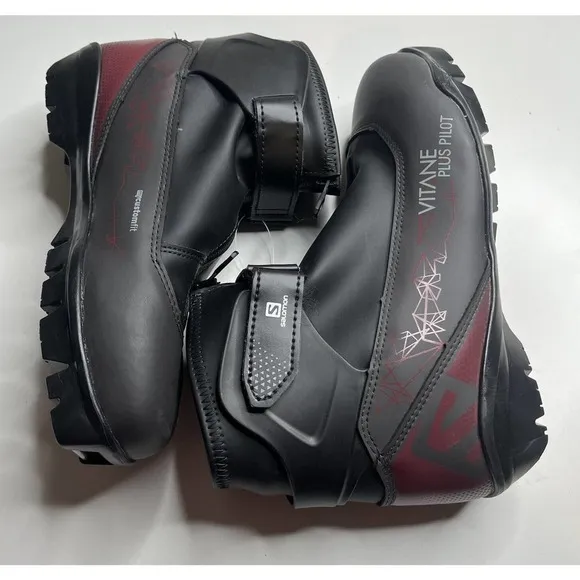 NEW Salomon Vitane Plus Pilot Nordic Ski Boots Size 7 Women’s Black