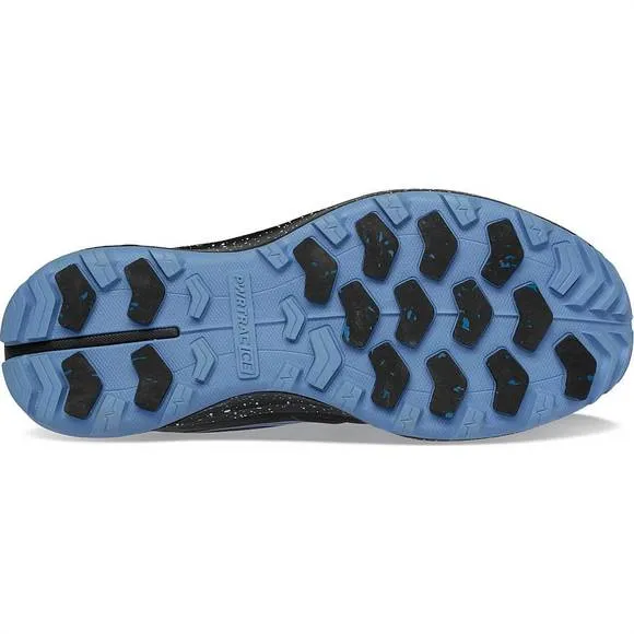 NEW SAUCONY women's peregrine ice  3 trail running sneakers in black/summit