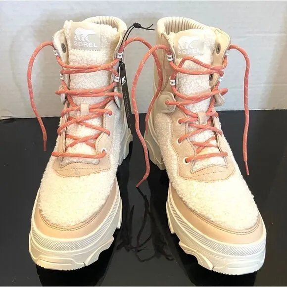 NEW Sorel Brex Cozy Lace Sheepskin Women’s Size 11 Waterproof Boots