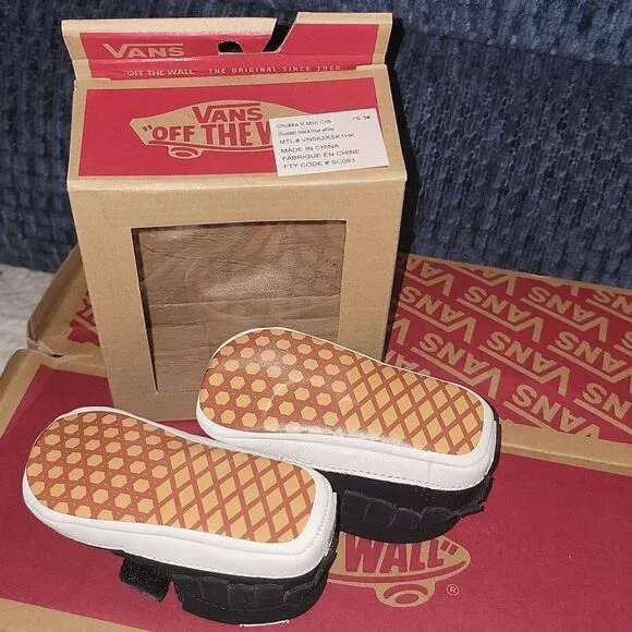 New Vans Chukka V Moc Moccasin Crib Shoes Soft Bottom Fringe Size 3 • 3-6 month