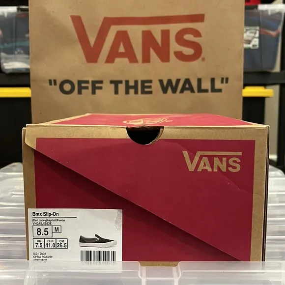 New VANS (Dan Lancey) BMX Slip-On in Asphalt / Pewter Mens size 8.5