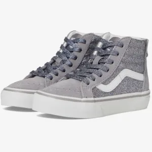 NEW! Vans Kids Glitter High-Top Sneakers - Gray