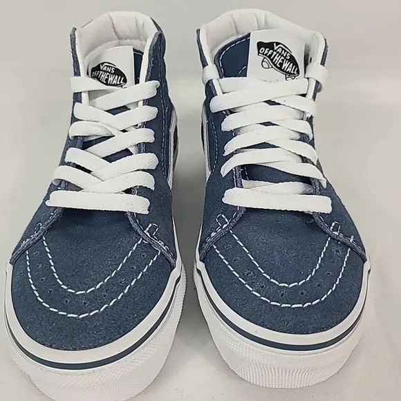 NEW VANS Kids SK8-Hi Suede Vintage Indigo Blue Skate Shoes Sz 13.5 NIB