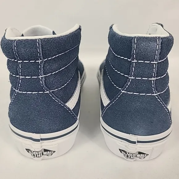 NEW VANS Kids SK8-Hi Suede Vintage Indigo Blue Skate Shoes Sz 13.5 NIB