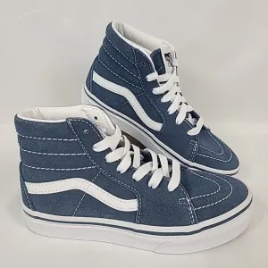 NEW VANS Kids SK8-Hi Suede Vintage Indigo Blue Skate Shoes Sz 13.5 NIB