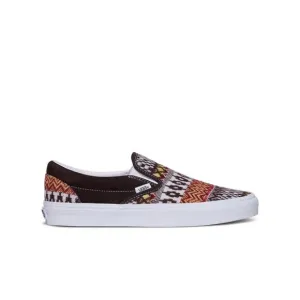 NEW Vans Mens Classic Slip-On Fair Isle Brown Print Casual Skate Sneaker Shoes 5