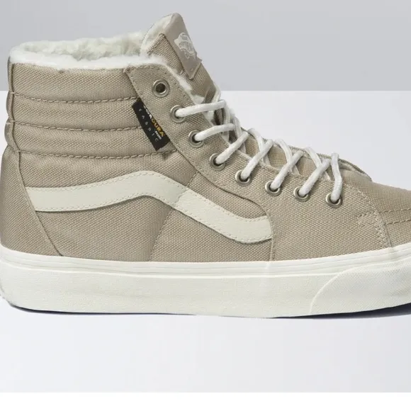 NEW Vans Sk8-Hi Cordura Sherpa Walnut/Marshmallow High-Top Shoes Men’s Size 8