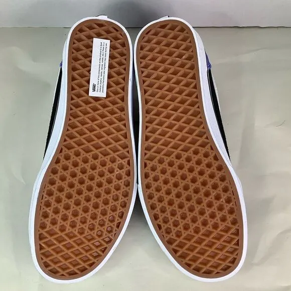 New! VANS WARD SKATE SHOES Rally Suede Blu/Wt/Blk Lace Tie Low Top Men Sz 8.5