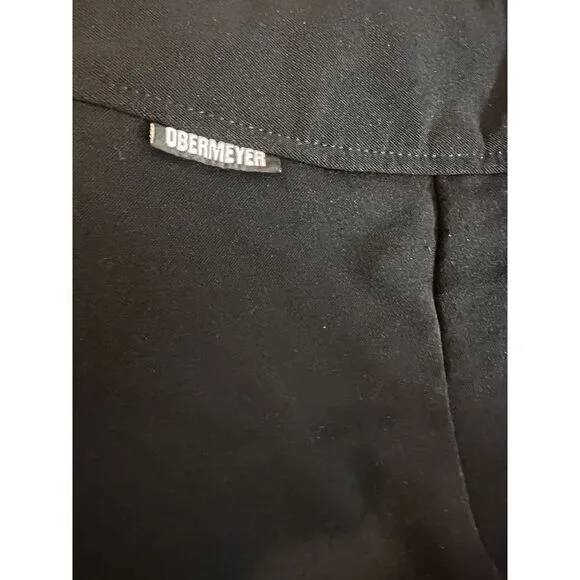New Vintage Obermeyer Stretch Ski‎ Pant womens Black 16 Wool Blend Stirrup Inner