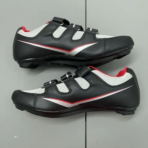 NEW Wofada Unisex Cycling Bike Shoes Women’s Size 41 Black/Grey/Red