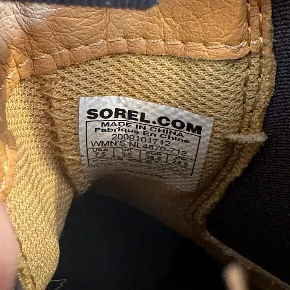 New Womens Sorel Hi-Line Tan Suede Ankle‎ Boots Chelsea Waterproof Size 7.5 M