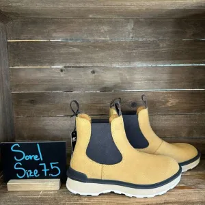 New Womens Sorel Hi-Line Tan Suede Ankle‎ Boots Chelsea Waterproof Size 7.5 M
