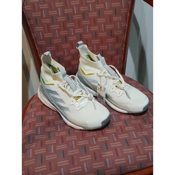New Wonen's 8 Adidas Terrex Free Hiker 2.0 Wander X Trail Shoes White/Yellow