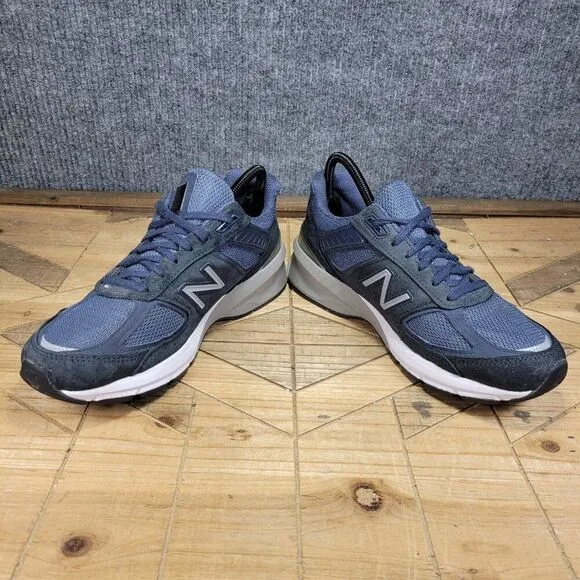 New Balance 990v5 Navy Blue White Suede Women Sneaker Shoes W990NV5 Size 10