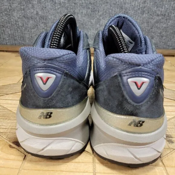 New Balance 990v5 Navy Blue White Suede Women Sneaker Shoes W990NV5 Size 10