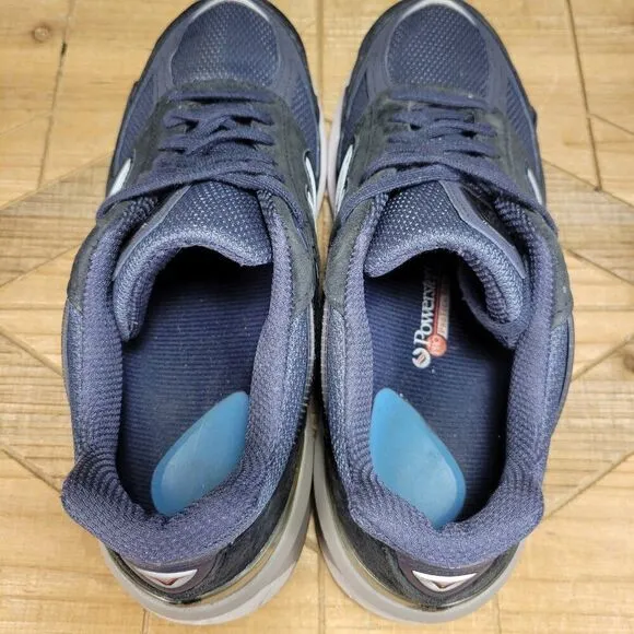 New Balance 990v5 Navy Blue White Suede Women Sneaker Shoes W990NV5 Size 10