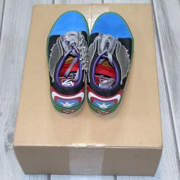 NEW Vans Womens Old Skool Marvel Avengers Wing Shield Skate Shoes Captain Americ