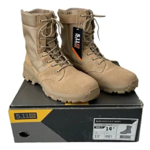 NIB 5.11 Men’s Tactical Speed 3.0 Coyote Side-Zip Boot w/Shoe Box