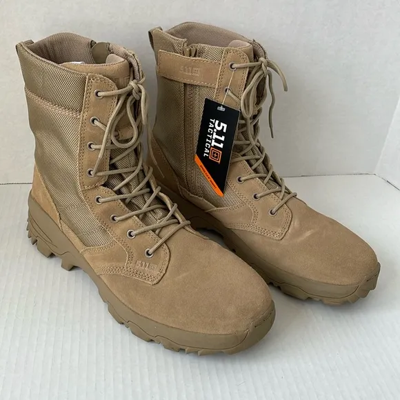 NIB 5.11 Men’s Tactical Speed 3.0 Coyote Side-Zip Boot w/Shoe Box