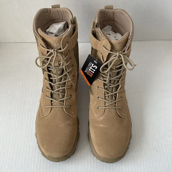 NIB 5.11 Men’s Tactical Speed 3.0 Coyote Side-Zip Boot w/Shoe Box
