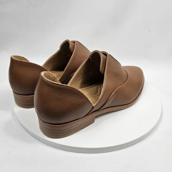NIB Nisolo Emma D'Orsay Oxford 2.0 Loafer Shoes Slip-On Leather Nutmeg Brown 7.5