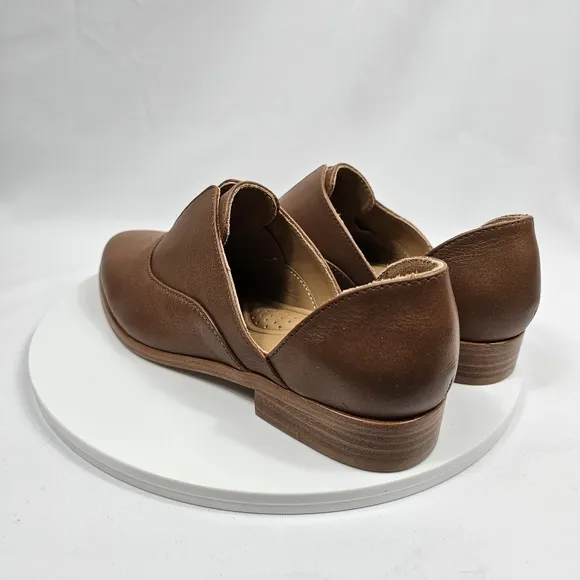 NIB Nisolo Emma D'Orsay Oxford 2.0 Loafer Shoes Slip-On Leather Nutmeg Brown 7.5