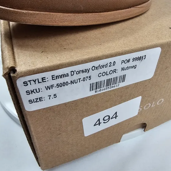 NIB Nisolo Emma D'Orsay Oxford 2.0 Loafer Shoes Slip-On Leather Nutmeg Brown 7.5