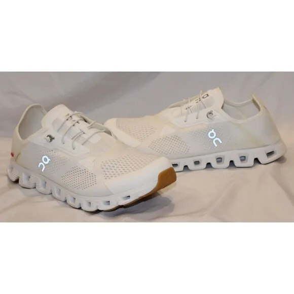 NIB ON CLOUD MEN'S CLOUD 5 RUNNING SHOES SNEAKER UNDYED WHITE WHITE 10.5