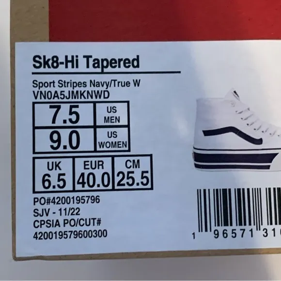 NIB. VANS Sk8-Hi Tapered Stackform Platform Sneaker