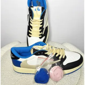 Nike Air Athletic Shoes - Black, White, Blue