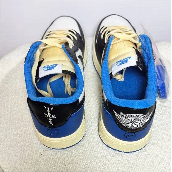 Nike Air Athletic Shoes - Black, White, Blue