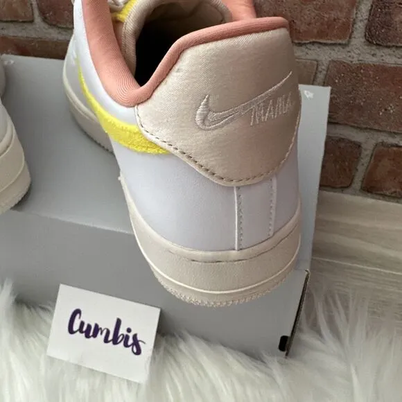 Nike Air Force 1 07 LX Shoes Women's Size 10.5 White/ Yellow -DV2183 100 New