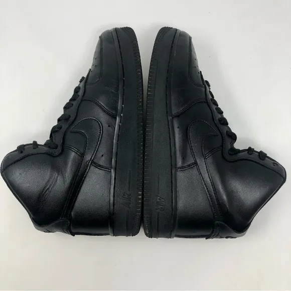 Nike Air Force 1 High &quot;Triple Black&quot; Hi Top Sneakers Lace Up Shoes 334031-013