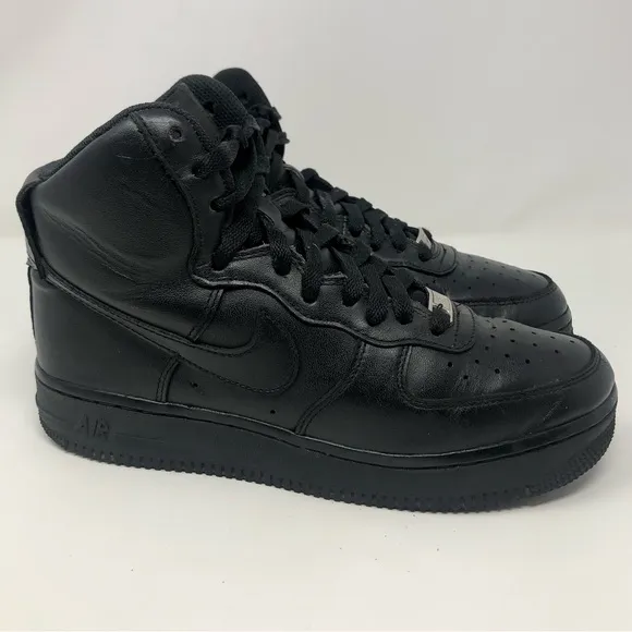 Nike Air Force 1 High &quot;Triple Black&quot; Hi Top Sneakers Lace Up Shoes 334031-013