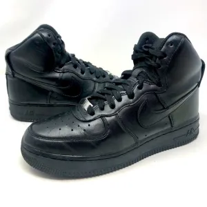 Nike Air Force 1 High &quot;Triple Black&quot; Hi Top Sneakers Lace Up Shoes 334031-013