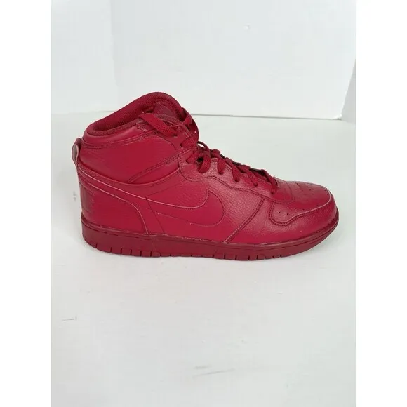 Nike Air Force 1 Shoes Red S Mens 8.5 Big High Top Leather Basketball 336608-660