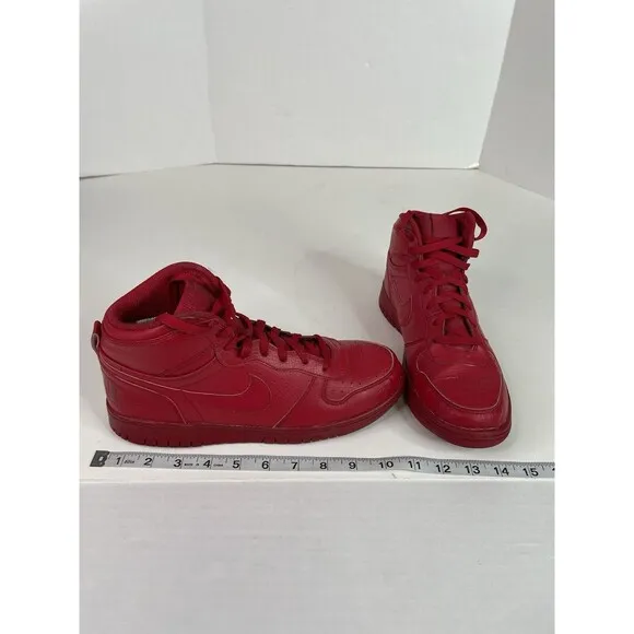 Nike Air Force 1 Shoes Red S Mens 8.5 Big High Top Leather Basketball 336608-660
